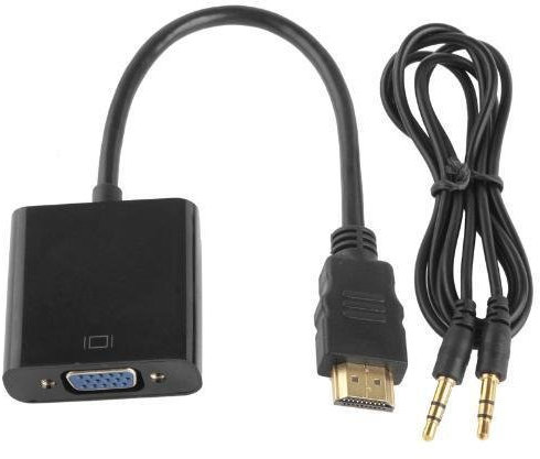Adaptador Convertidor VGA a HDMI Audio Video HD 1080p (HDMI Macho a VGA Hembra)