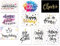 20 Typographie-Postkarten-Set, 10 Motive mit jeweils 2 Karten, moderne Geburtstagskarten, Spruchkarten, Sprüche-Postkarten (Geburtstag)