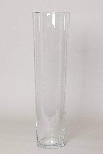 INNA-Glas Jarrón de Suelo Kaia, Embudo - Redondo, Transparente, 70cm, Ø 17cm - Florero de Cristal - Vasija para el Suelo