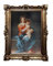 Madonna Maria mit Jesus Gemälde Antik Barock Rahmen Barockrahmen mit Bild Wandbild 70x90cm Kunstdrucke Gemälde Religiöse Bilder Kunst von Heiligen Retro Repro für Home Büro Praxis Café 58B