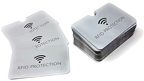 RFID Blocking Contactless Card Protector Sleeve [Horizontal, Pack of 20]