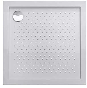 Durovin Bathrooms 750 x 750 x 40mm Shower Tray Anti Slip Surface Various Sizes,Acrylic Material, Square Shape