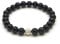 BERGERLIN Onyx Armband - Perlenarmband aus echtem Naturstein mit 925 Sterling Silberperle