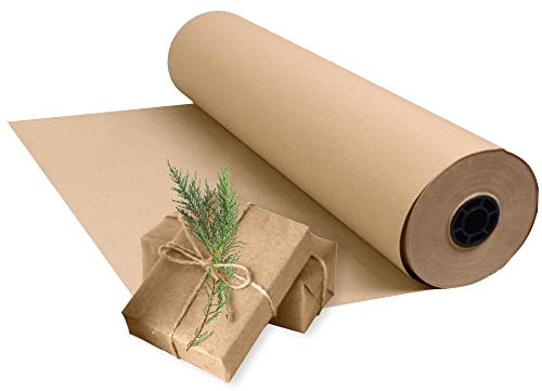 Triplast Brown ECO Kraft Paper (750mm x 100m) - Eco-Conscious & Recyclable - Multipurpose Wrapping Paper Roll with a Premium & Rustic Finish - Ideal for Gift Wrapping, Parcel Packing, Arts & Craft