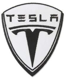 PATCHMANIA Tesla Motors Logo 6,0 cm Aufnäher Bügelbild, Patch Embroidered Patches Iron on