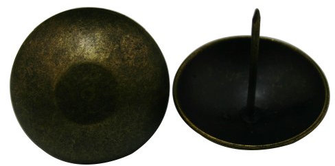 Fenggtonqii Round Large-Headed Nail 25mm Diameter Head Color Antique Brass Pack of 10