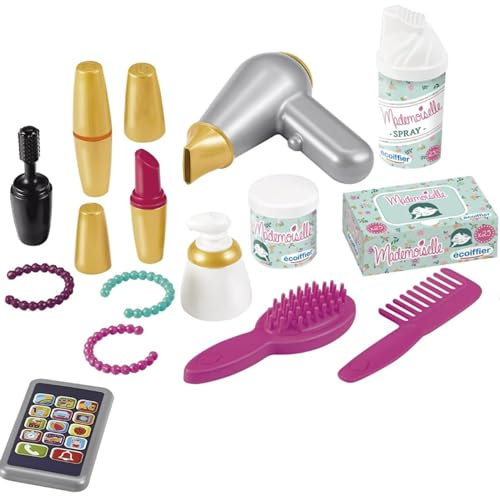 Jouets Ecoiffier - 1810 - Valisette Rétro Beauté - Jeu d'imitation - Dès 18 Mois - Fabriqué en France