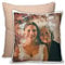LOOXIS Personalisiertes Kissen mit Foto & Text Bedruckt, selbst gestalten – 40x40 cm, farbige Rückseite, Leinenhaptik – Geschenkidee Männer, Frauen, Jahrestag, Geburtstag, Einzug – Cappuccino