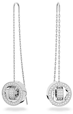 Swarovski Hollow Drop-Ohrhänger, Roségoldene Ohrringe mit Strahlenden Pavé-Kristallen