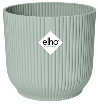 Elho Vibes Fold Round Mini 9 - Vaso per Piante da Interno - Ø 9.3 x H 8.8 cm - Verde/Verde Sorbetto