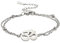 EUEAVAN Om Aum Om Ohm Hindu-Sanskrit Symbol Armband Mode Fußkettchen Manschette Armreif Yoga spiritueller Glücksbringer Amulett Schmuck Zubehör, Edelstahl, Ohne Edelstein (silber)