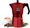 Cecotec Cafetera Italiana Mokclassic 1200 Red. en Aluminio, Apta para Gas, Eléctrica y Vitro, 12 Tazas, Junta de Silicona, Mango Ergonómico y Termorresistente, Filtro y Válvula Acero Inoxidable