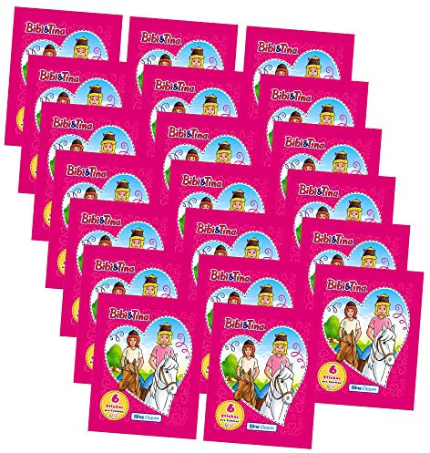 Blue Ocean Bibi und Tina Sticker Pferdesticker (2023) - 25 Tüten Sammelsticker Bundle + 10 Originale STRONCARD Hüllen