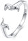 GemKing SCR894 dachshund open ring S925 Sterling Silver ring
