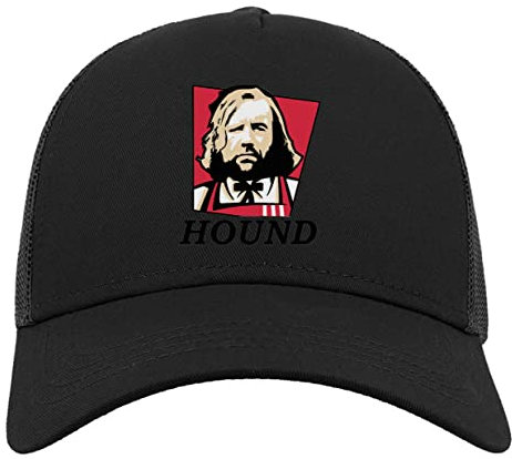 Hound Fried Chicken Bucket Fast Food Restaurant Joint Chef Halbmaschige Trucker-Cap-Baseballmütze aus Baumwolle Schwarz