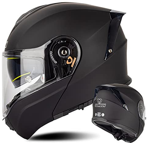 Motorradhelm Klapphelm Integralhelm Mit Doppelvisier Sonnenblende Rollerhelm Sturzhelm Für Damen Herren Erwachsene ECE Zertifiziert Modularer Full Face Motocross Helm 1,4XL