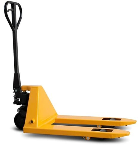Hubwagen Gabellänge 800 mm mit Single-Rollen, Tragkraft 2,0 t mit Fahr und Feststellbremse