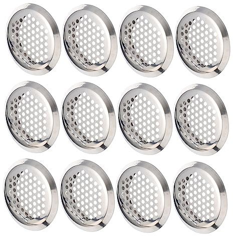 Uonlytech 30 Pcs Vent Hole Soffit Vents Vent Cover Heat Emission Hole Round Stainless Steel Wardrobe