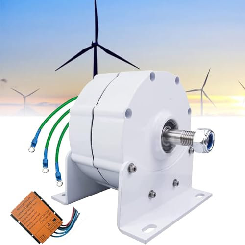 DPQYJPP Alternador trifásico, generador imán Permanente CA trifásico 3000W-10000W Generador Motor eléctrico imán Permanente Alternador CA para turbina eólica Horizontal Vertical,3000W-24V