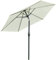 Outsunny Sombrilla Terraza Exterior Ø230 cm Sombrilla de Jardín con Ángulo Ajustable y Manivela Impermeable Parasol para Patio Terraza Crema