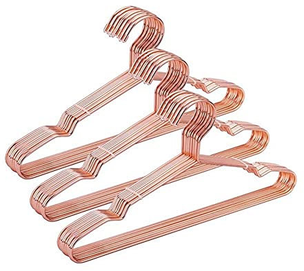 Cintres coathangers Adult, Trouser Hanger Standard Hangers, 32cm Children Rose Gold Metal Clothes Shirts Hanger with Notches, Cute Small Strong Coats Hanger for Kids(20 pcs/Lot)