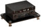 GUAWJRZDP 4-stufiger Hi Fi Regal, Audio Rack Hi Fi Regal Aus Gehärtetem Glas, Plattenspieler Regal Aus Edelstahl, Medienständer-Turm, Chwarz Audio Rack Hi Fi Regal(1-Tier)