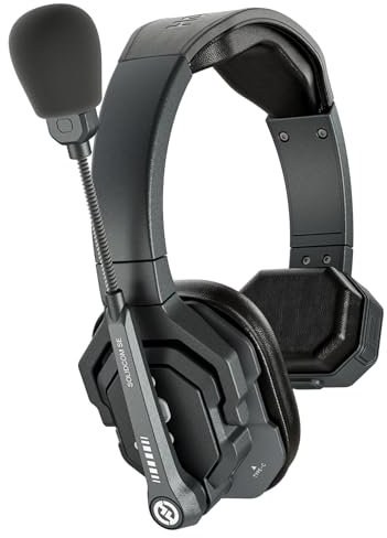 Hollyland Solidcom SE 2.4G Wireless Remote Headset ENC Full Duplex 350 m Team Communication Headsets with PTT Mute Single Ear Headset for TV Film Production Drone (Single-Ear Version)