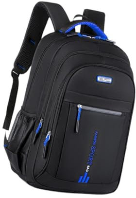 UxicRuya Laptop Backpack with Nylon Compartments for Travel, Work and Business, Blue