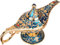 Aladdin Ornament, arabische Lampe Genie Öllicht Vintage Wunschlicht Topf Tischdekoration Cosplay Halloween Requisiten (Blau)