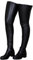 Minetom Donna Stivali PU Tacchi Blocco Stivali Alti Cerniera Scarpe sopra al Ginocchio Autunno Invernali Stivali A Nero più Velluto 43 EU