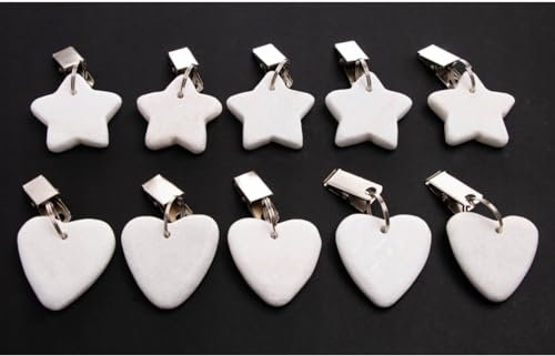 V-PREMIUM SOLUTION - Steine zum Bemalen Stern Herz - Garten Kieselsteine - Flache Dekosteine - Malsteine - Kiesel für Gartendeko - Gartensteine - Bastelsteine (Herz + Stern, 10 Stück)