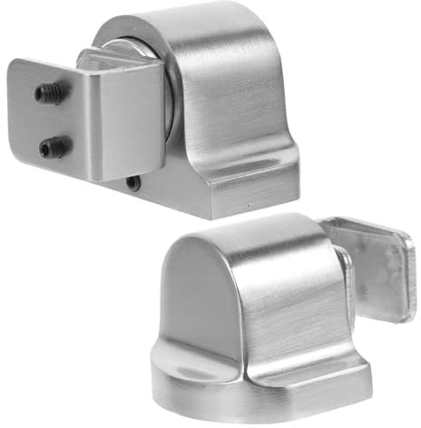 Angoily 2 Satz Glastürhalter Spannzubehör Propan-tankadapter Türstopperführungen Sieb Fülladapter Begrenzungsschiene Overallform Nachahmung Von Rattan-mülleimern Hakenreifen Silver Magnet