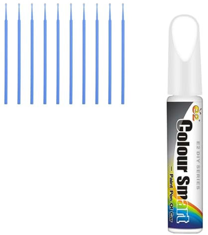 Ritocco Vernice Auto, Penna Ritocco Carrozzeria Bianco, 12ml Copri Graffi Auto, Pennarello Copri Graffi, Penna di Finitura Generica per Riparazione Vernice con 10 pezzi Pennelli, Ritocchi Arrozzeria
