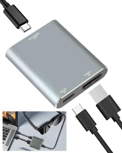 Sharelove HDM1 auf USB C Adapter, 4K @ 60Hz USB C Adapter für XREAL One Pro/Air, Nreal Air, Thunderbird AR, GRAWOOA, Viture One, Switch, Steam Deck, PS4/5, Xbox und mehr