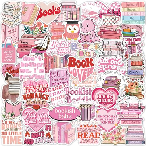 INSPUTOL 50 wasserfeste rosa Sticker für Laptop, Kindle, Skateboard, Handy, Koffer, Motorrad, Helm, Dekoration für Jugendliche und Erwachsene