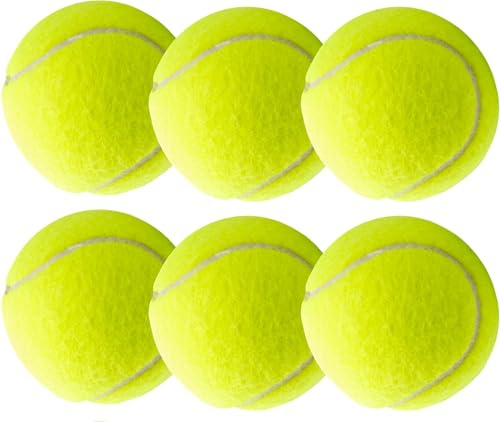 ATHLEJOY 6X Tennisbälle- gelb für Training & Wettkampf mit Tragetasche für Tennis - Hunde - Waschmaschine