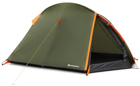 Trinordic Tente Légère 1-2 Personnes – Tunnel Arceau Unique, 1,7 kg Poids Minimal, 3000 mm Imperméabilité, Vert Olive