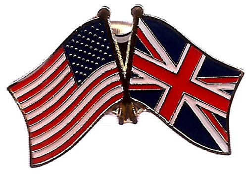 USA Flag and UK Flag Lapel Pin
