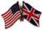 USA Flag and UK Flag Lapel Pin