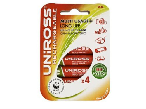 Uniross Multi Usage+ Batteries (4) AA