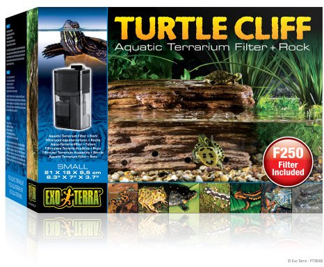 Exo Terra Filter und Stein für kleine Schildkröte