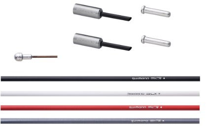 Shimano Polymer Coated Brake Cable Set - Red by Shimano