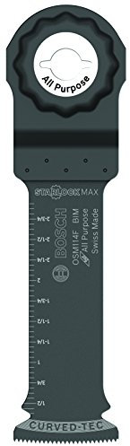 BOSCH OSM114F 1-1/4 in. StarlockMax Oscillating Multi Tool All Purpose Bi-Metal Plunge Cut Blade for Extreme-Duty Applications in Wood, Wood with Nails, Drywall, PVC, Metal (Nails and Staples)