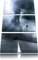 Pixxprint Wirbelsturm auf Highway, Leinwandbild 3 Teilig, Gesamtmaß: 120x80cm, Wandbild, Dekoration, fertig gespannt, Kein Poster