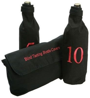 Woven Cloth Blind Tasting Wine Bottle Covers Numbered 1-10 - 10 Single Wine Bottle Covers