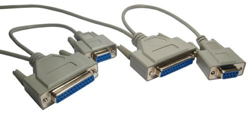 2,5 m DB9 DB25 Seriell Daten Transfer Null Modem Kabel [2.5 Meter]