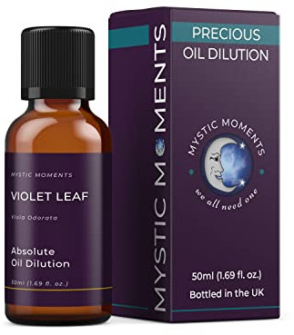 Mystic Moments | Violet Leaf Absolute Oil Dilution 50ml | 3% Viola Odorata in Jojoba | Fresh Green Floral Aroma | French Solvent-Extracted | Skincare & Aromatherapy Blend | Pre-Diluted