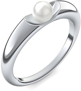 Perlenring Silber 925 Silberring Perle Perlen **sehr hochwertige 4 mm Akoya Perle weiß** Ring mit Perle *Luxusetui* Damen Ring Silber 925 Damenring Perle echt Frau antik wie Weißgold AM64 SS925PWPE56
