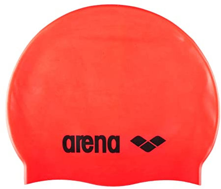 ARENA - CUFFIA CLASSIC LOGO SILICONE CAP - 9166240 - FLUO RED, BLACK