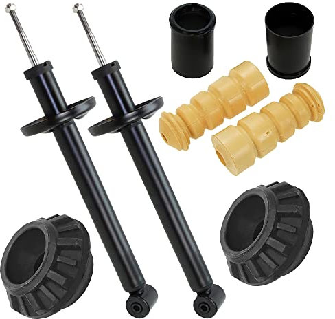 BESTPRICE 2x Öldruck Stoßdämpfer Hinten Federbein inkl. Domlager und Staubschutzkappen, Kompatibel mit SEAT TOLEDO 1 (1L2), VW GOLF 2 (19E, 1G1), GOLF 3 (1H1) (1E7), JETTA 2, VENTO